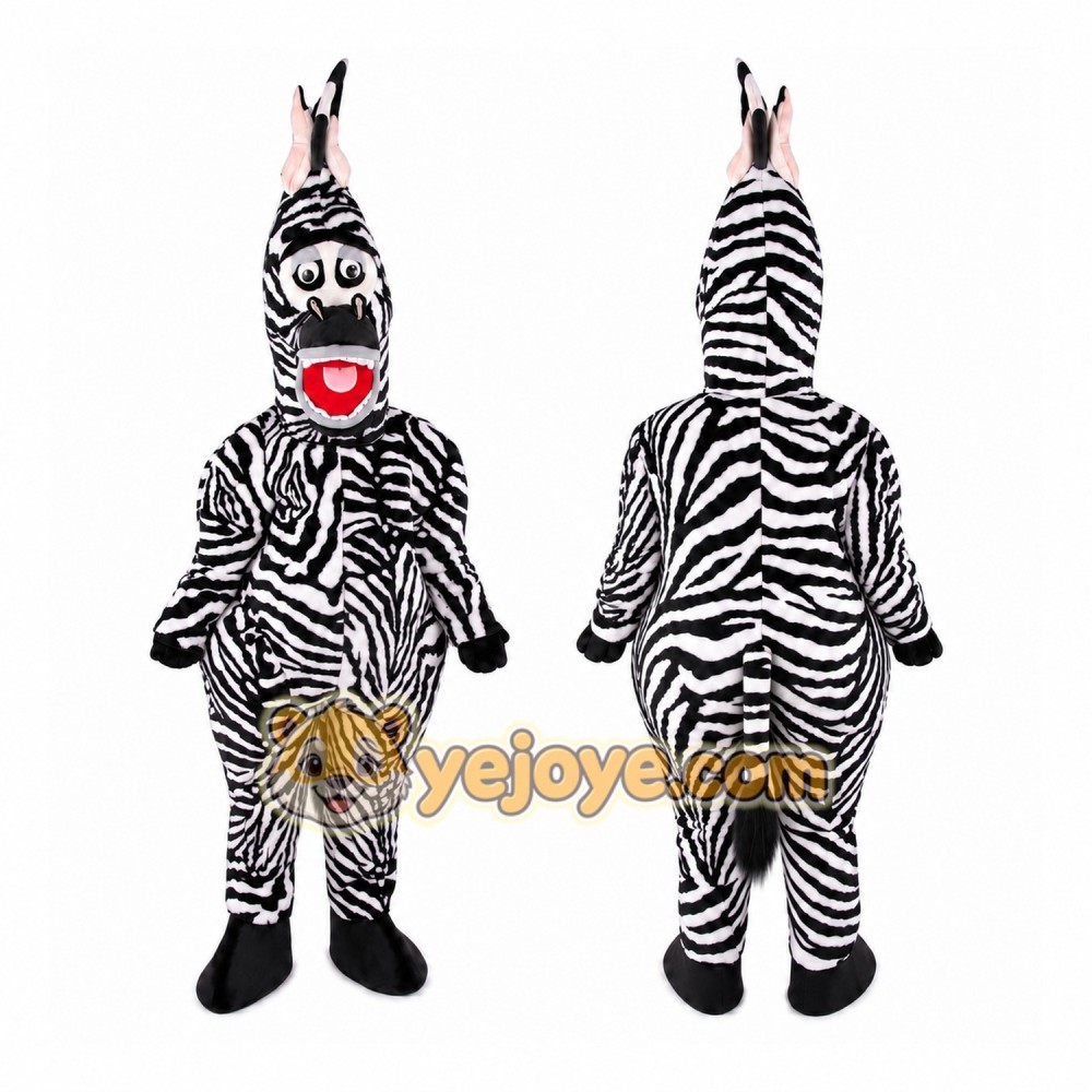 Zebra Mascot Costume for Adults Custom Logo Party Character Suit Zebra Mascot Costume for Adults Custom Logo Party Character Suit