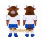 Bull Mascot Costume for Adults Custom Logo Party Character Suit