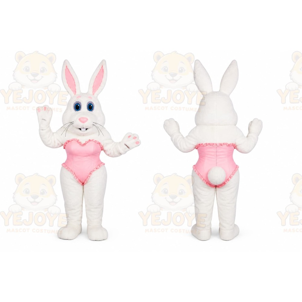 Rabbit Mascot Costume for Adults Custom Logo Party Character Suit