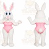 Rabbit Mascot Costume for Adults Custom Logo Party Character Suit