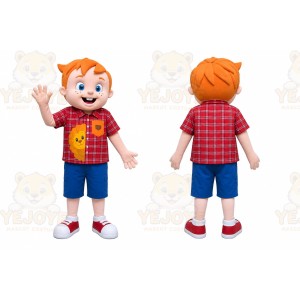 Boy Mascot Costume for Adults Custom Logo Party Character Suit