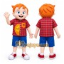 Boy Mascot Costume for Adults Custom Logo Party Character Suit
