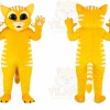 Cat Mascot Costume for Adults Custom Logo Party Character Suit