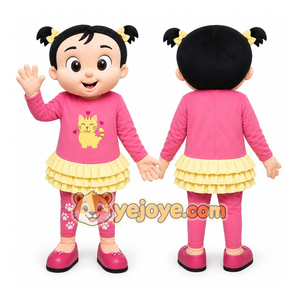 Girl Mascot Costume for Adults Custom Logo Party Character Suit Girl Mascot Costume for Adults Custom Logo Party Character Suit