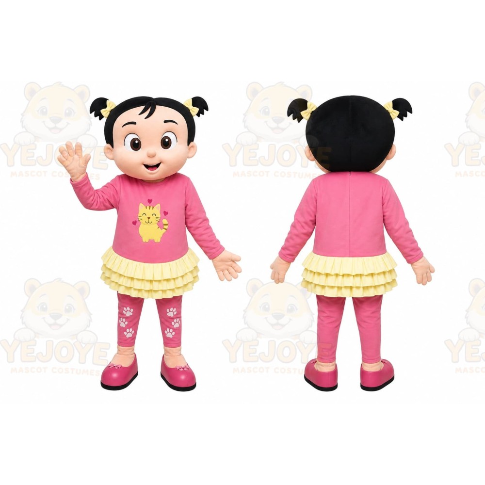 Girl Mascot Costume for Adults Custom Logo Party Character Suit
