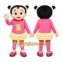 Girl Mascot Costume for Adults Custom Logo Party Character Suit