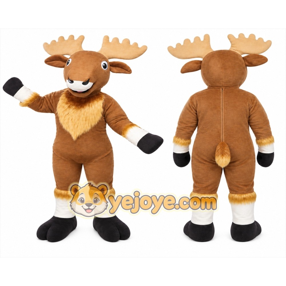 Moose Mascot Costume for Adults Custom Logo Party Character Suit Moose Mascot Costume for Adults Custom Logo Party Character Suit
