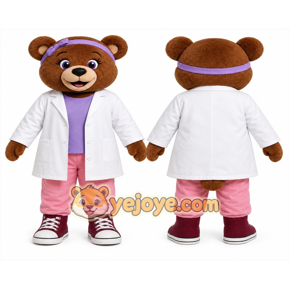 Bear Mascot Costume for Adults Custom Logo Party Character Suit