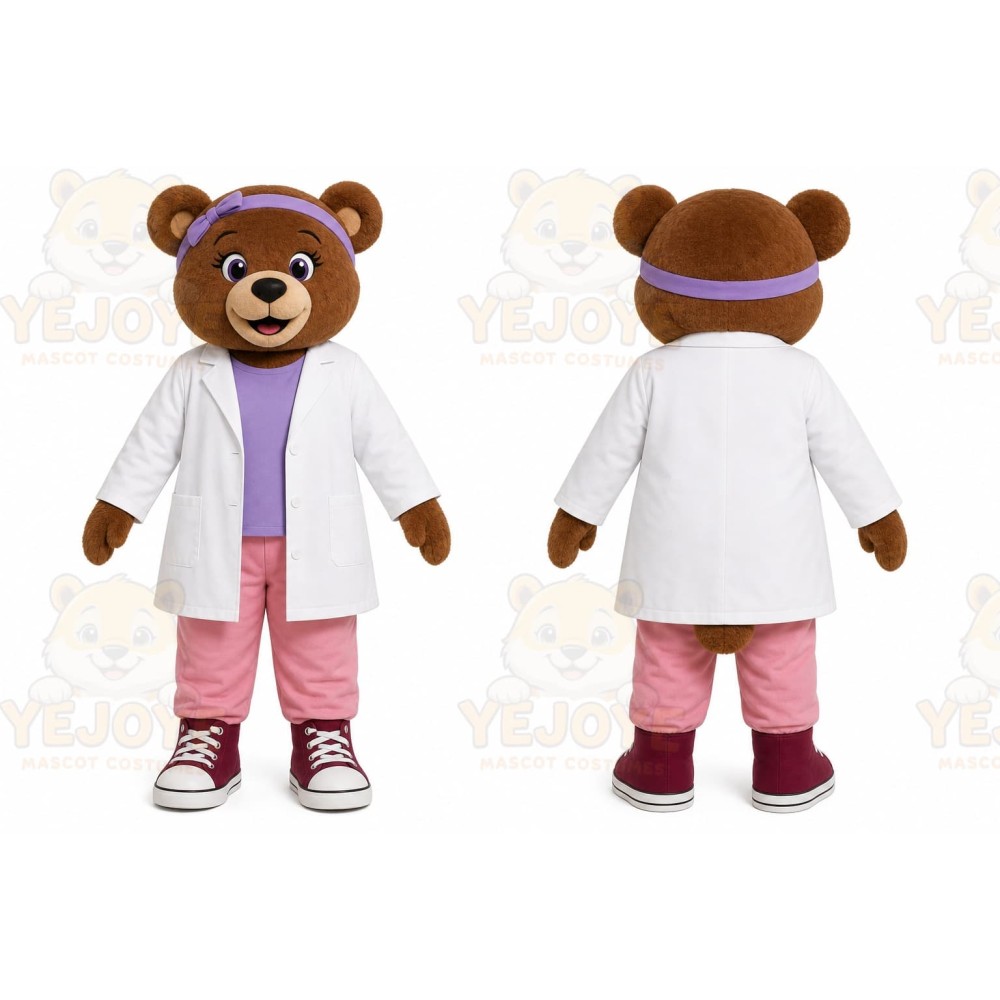 Bear Mascot Costume for Adults Custom Logo Party Character Suit