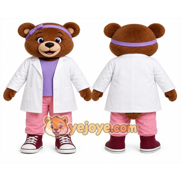Bear Mascot Costume for Adults Custom Logo Party Character Suit