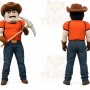 Strongman Mascot Costume for Adults Custom Logo Party Character Suit