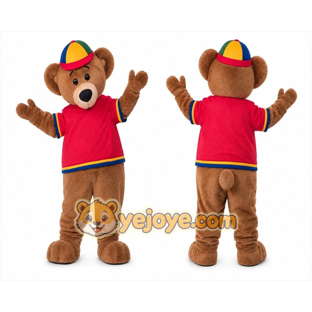 Bear Mascot Costume for Adults Custom Logo Party Character Suit