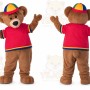 Bear Mascot Costume for Adults Custom Logo Party Character Suit