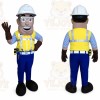Worker Mascot Costume for Adults Custom Logo Party Character Suit