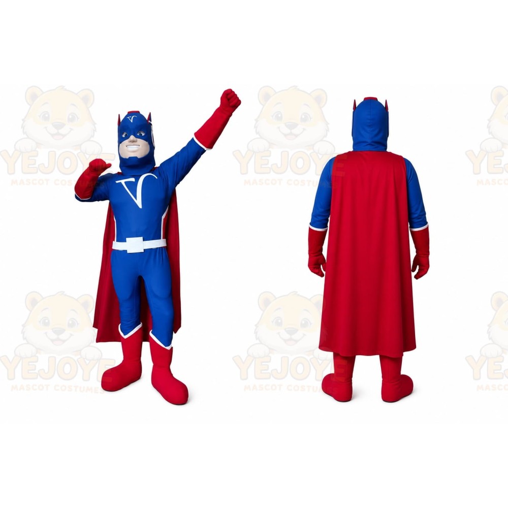 Superhero Mascot Costume for Adults Custom Logo Party Character Suit
