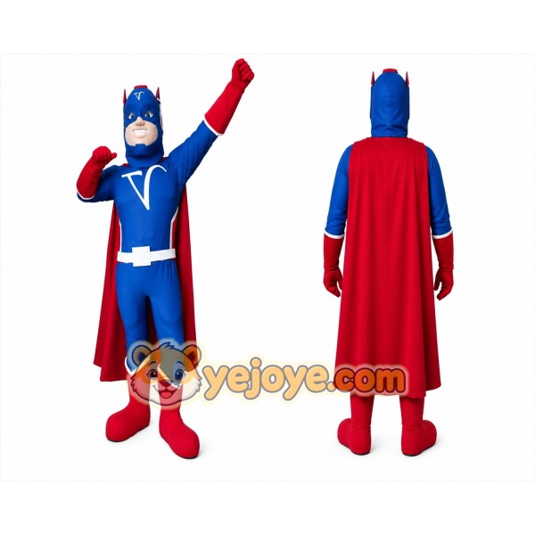 Superhero Mascot Costume for Adults Custom Logo Party Character Suit