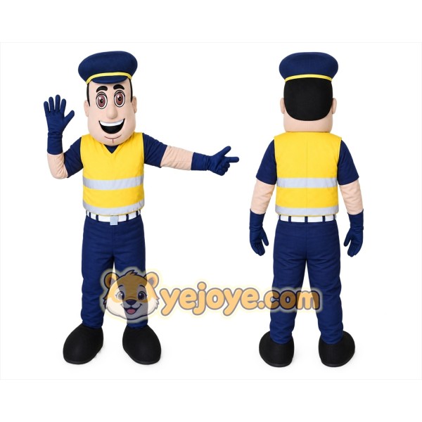 Police Officer Mascot Costume for Adults Custom Logo Party Character Suit