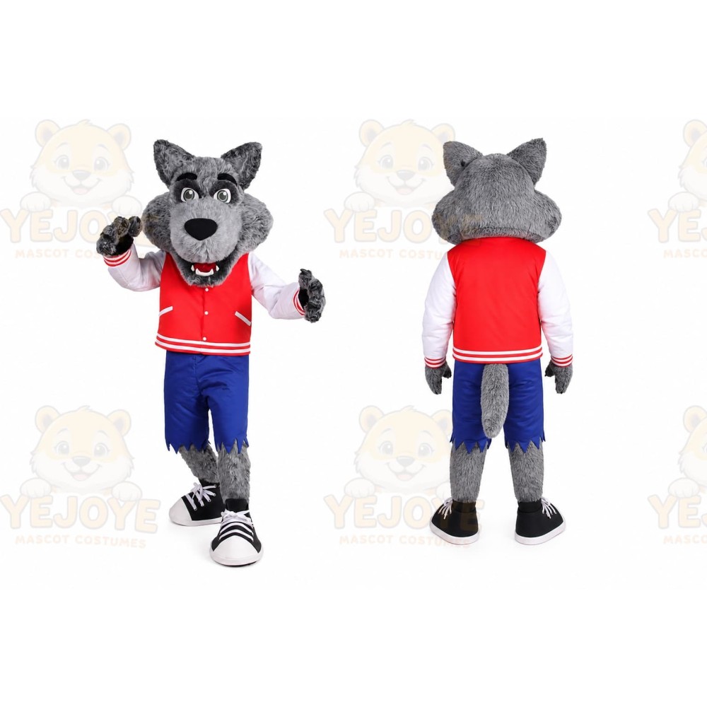 Wolf Mascot Costume for Adults Custom Logo Party Character Suit