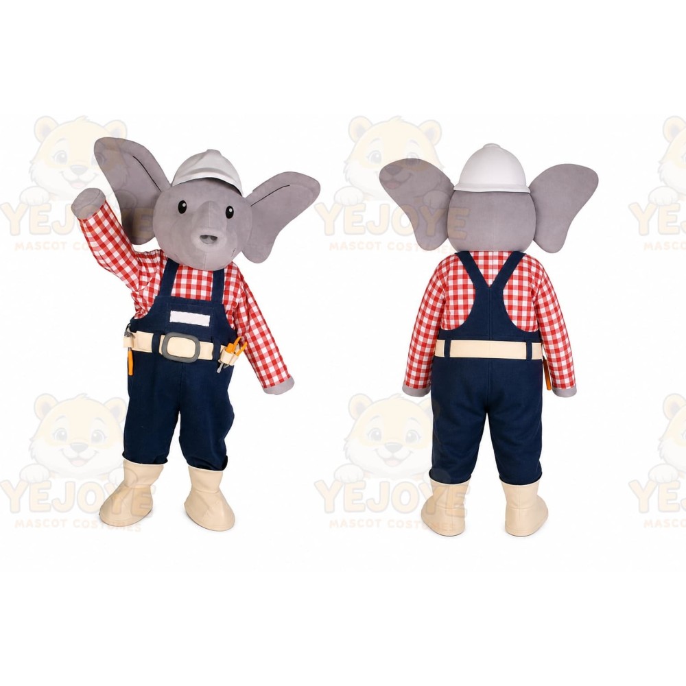 Elephant Mascot Costume for Adults Custom Logo Party Character Suit