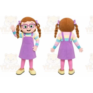 Girl Mascot Costume for Adults Custom Logo Party Character Suit
