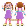 Girl Mascot Costume for Adults Custom Logo Party Character Suit