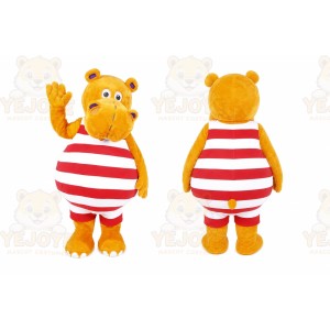 Hippo Mascot Costume for Adults Custom Logo Party Character Suit