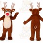 Reindeer Mascot Costume for Adults Custom Logo Party Character Suit