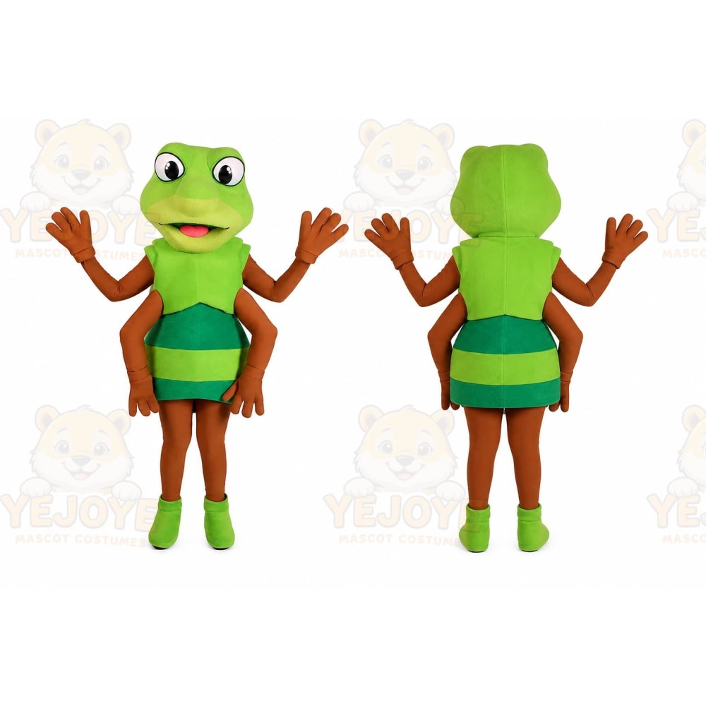 Frog Mascot Costume for Adults Custom Logo Party Character Suit