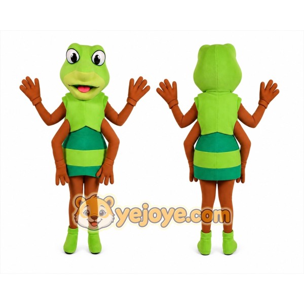 Frog Mascot Costume for Adults Custom Logo Party Character Suit