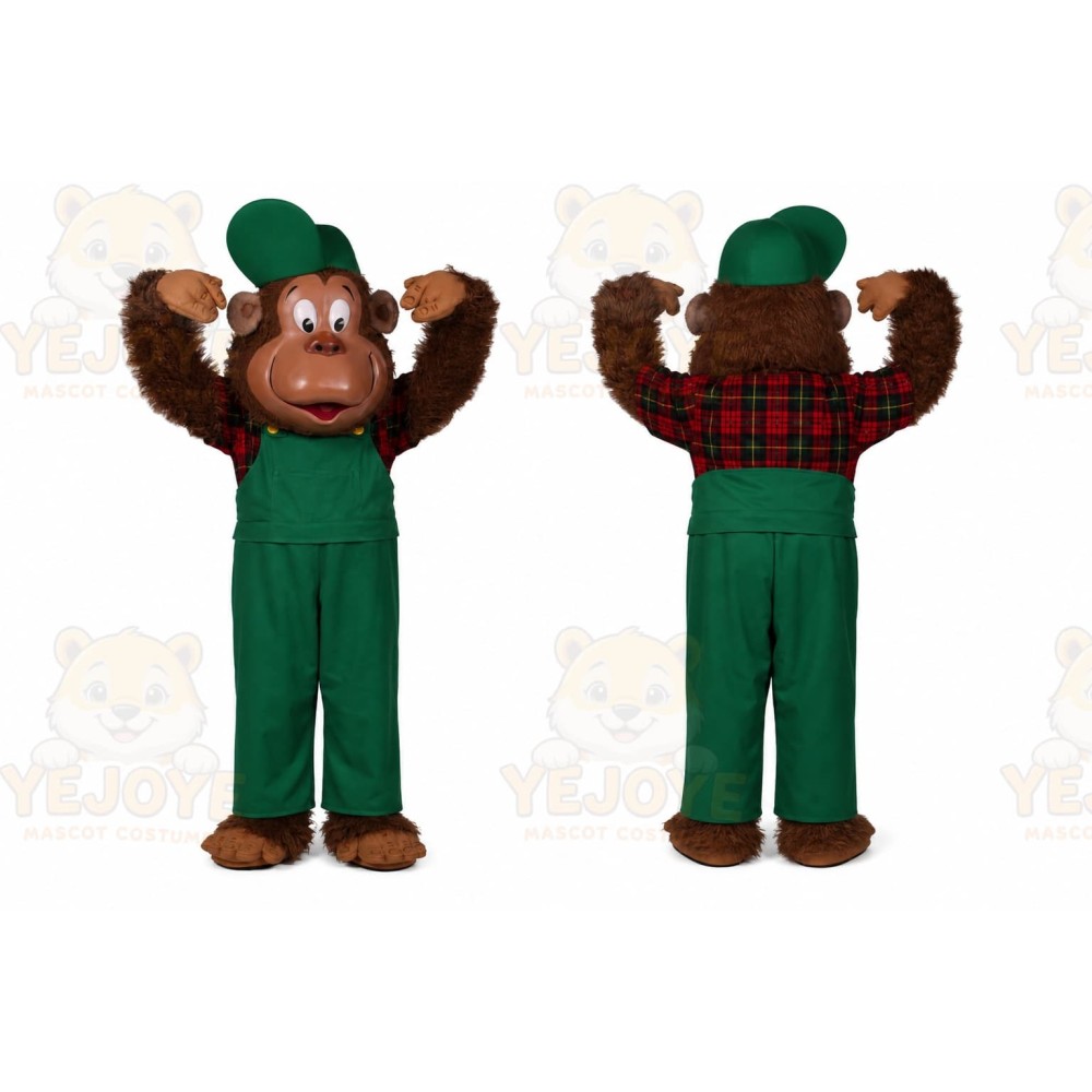 Monkey Mascot Costume for Adults Custom Logo Party Character Suit