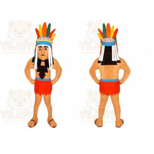Indigenous Person Mascot Costume for Adults Custom Logo Party Character Suit
