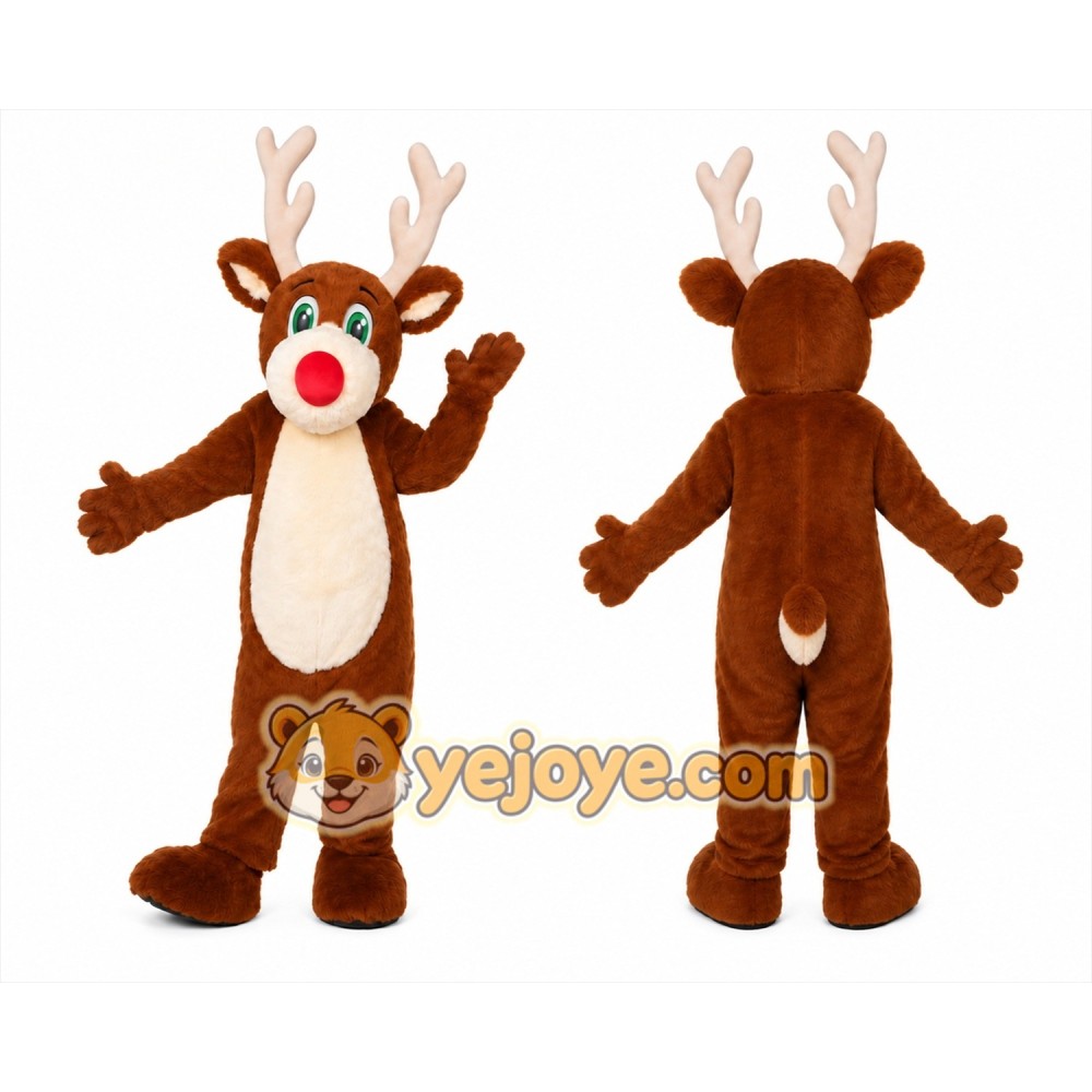 Reindeer Mascot Costume for Adults Custom Logo Party Character Suit