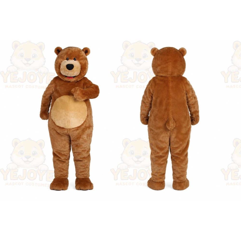 Bear Mascot Costume for Adults Custom Logo Party Character Suit