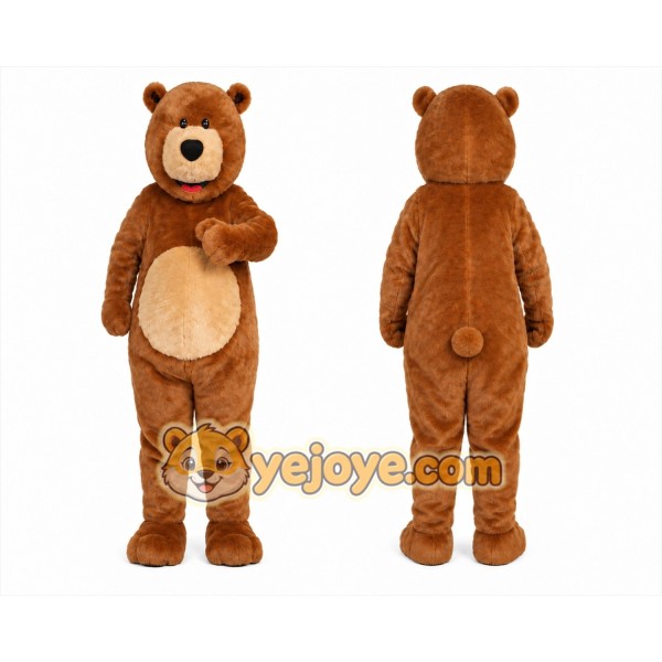 Bear Mascot Costume for Adults Custom Logo Party Character Suit