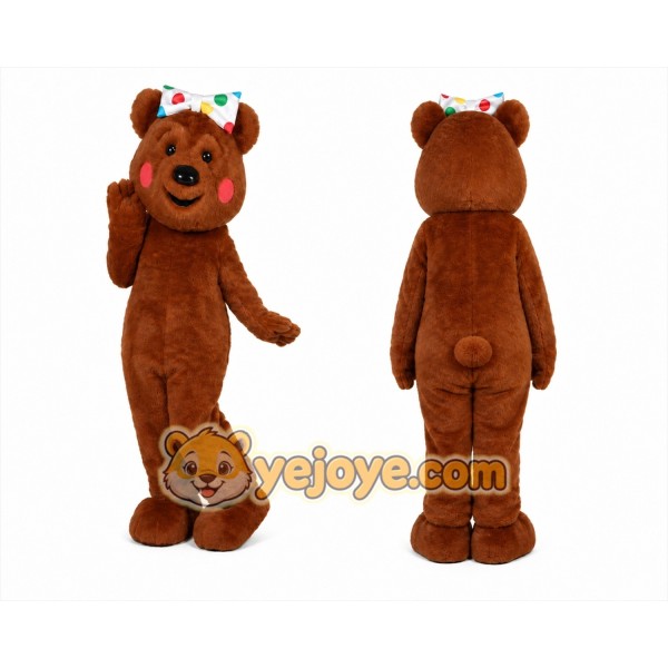 Bear Mascot Costume for Adults Custom Logo Party Character Suit