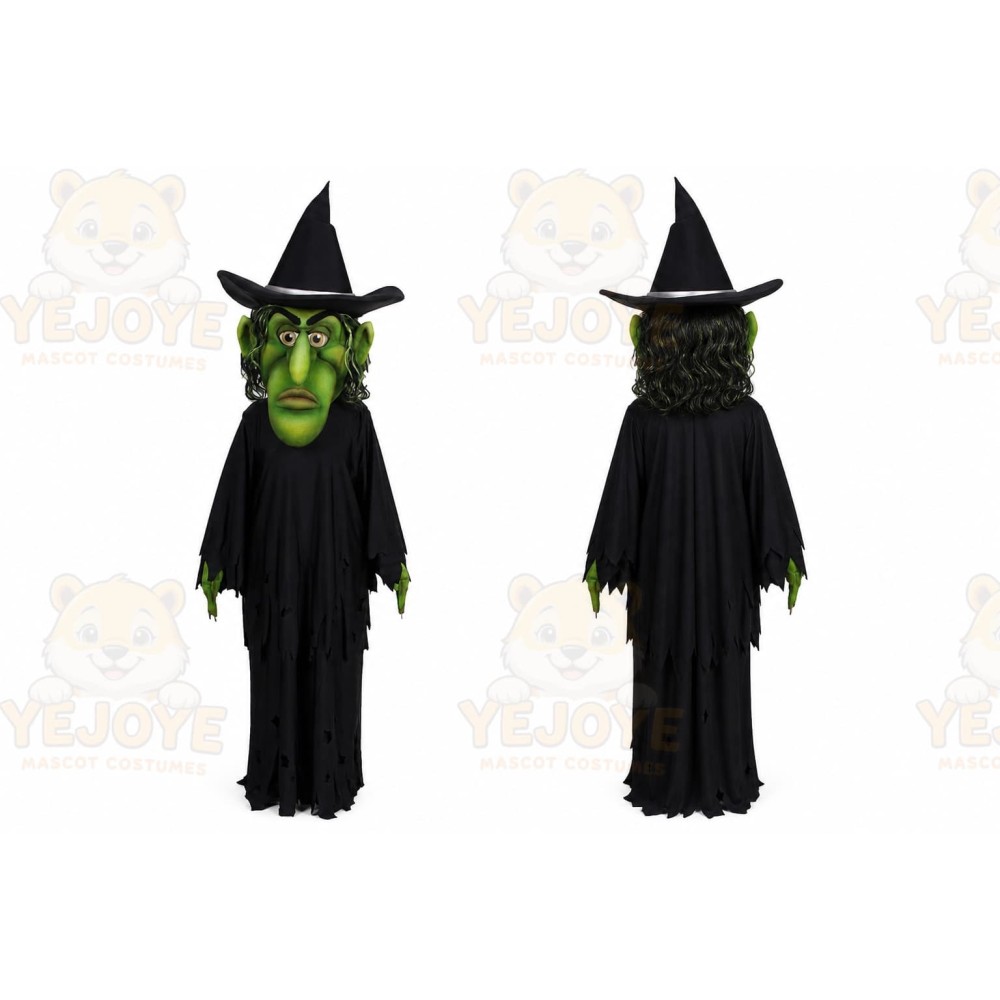Witch Mascot Costume for Adults Custom Logo Party Character Suit