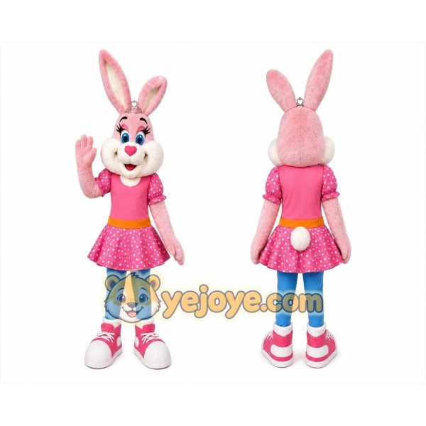 Rabbit Mascot Costume for Adults Custom Logo Party Character Suit