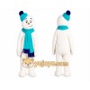 Snowman Mascot Costume for Adults Custom Logo Party Character Suit