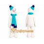 Snowman Mascot Costume for Adults Custom Logo Party Character Suit