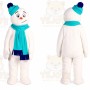 Snowman Mascot Costume for Adults Custom Logo Party Character Suit