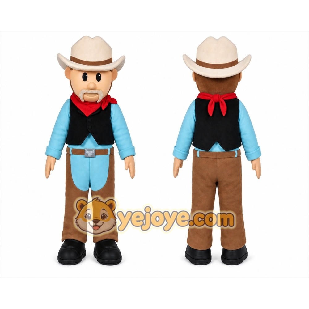 Cowboy Mascot Costume for Adults Custom Logo Party Character Suit Cowboy Mascot Costume for Adults Custom Logo Party Character Suit
