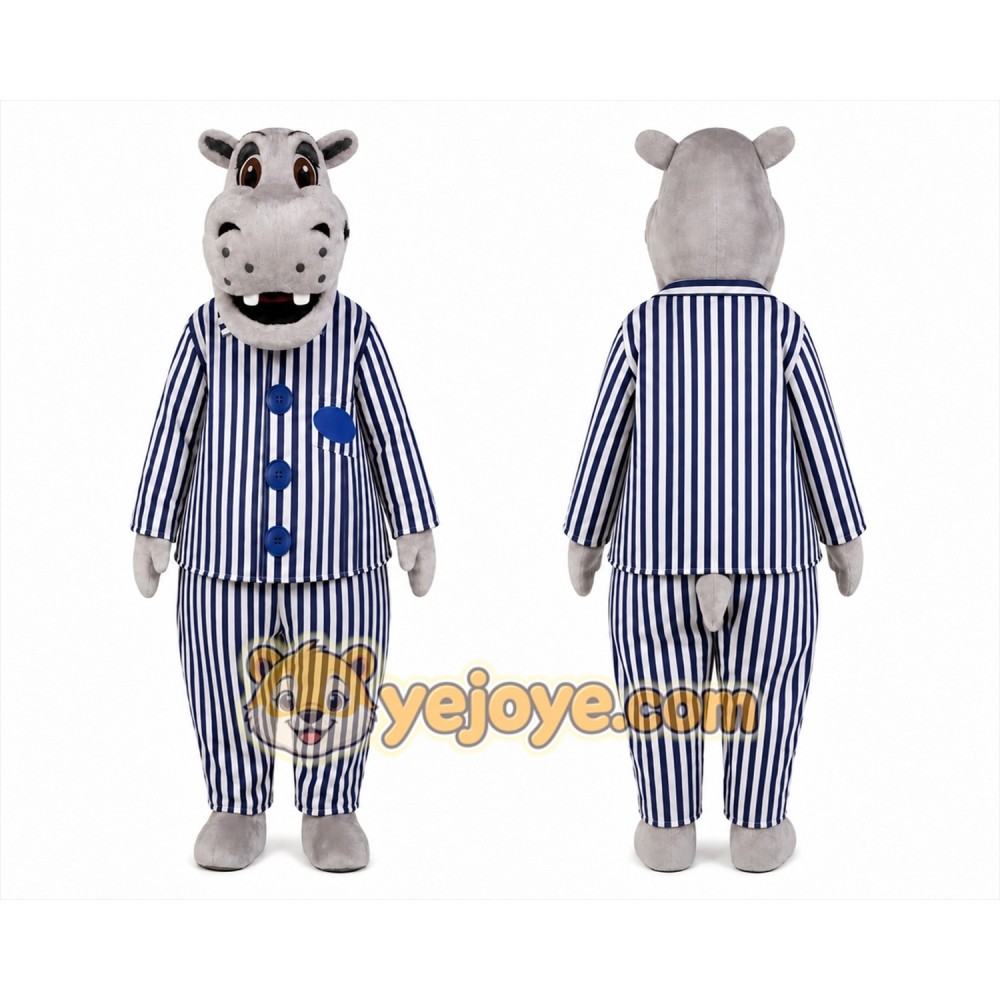 Hippo Mascot Costume for Adults Custom Logo Party Character Suit
