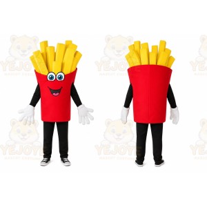 Fries Mascot Costume for Adults Custom Logo Party Character Suit