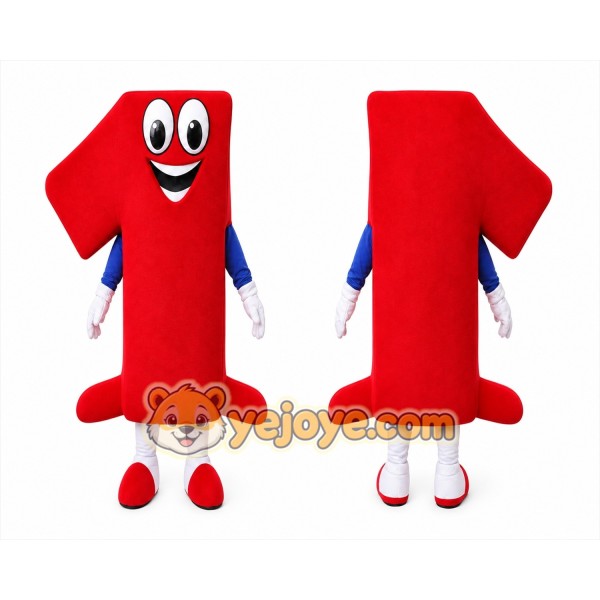 Number One Mascot Costume for Adults Custom Logo Party Character Suit
