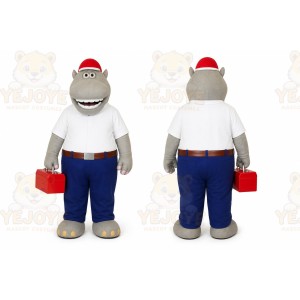 Hippo Mascot Costume for Adults Custom Logo Party Character Suit
