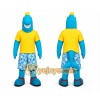 Blue Shark in Yellow Shirt Mascot Costume for Adults Custom Logo Party Character Suit Blue Shark in Yellow Shirt Mascot Costume for Adults Custom Logo Party Character Suit