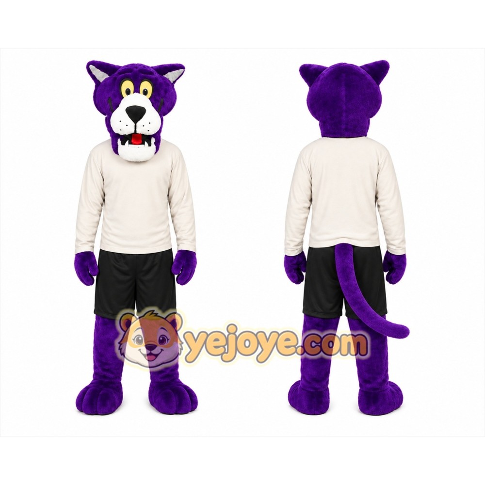 Purple Panther Mascot Costume for Adults Custom Logo Party Character Suit Purple Panther Mascot Costume for Adults Custom Logo Party Character Suit