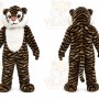Tiger Mascot Costume for Adults Custom Logo Party Character Suit