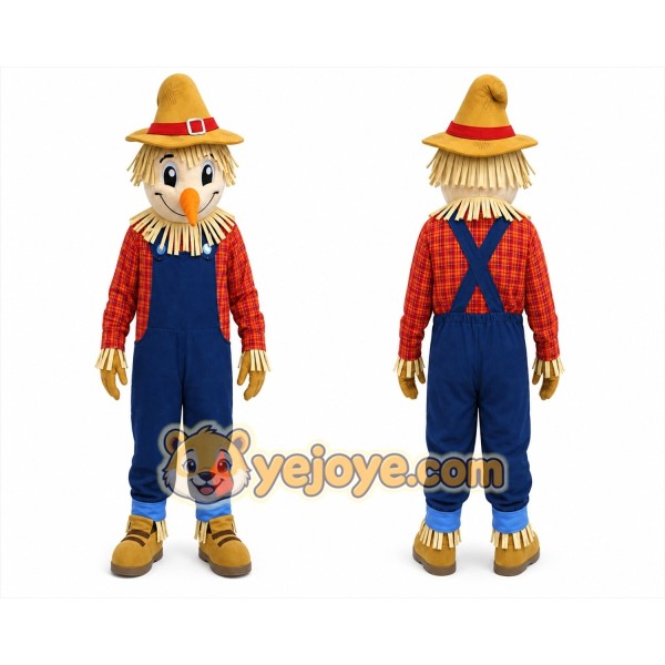 Scarecrow Mascot Costume for Adults Custom Logo Party Character Suit
