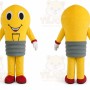Lightbulb Mascot Costume for Adults Custom Logo Party Character Suit